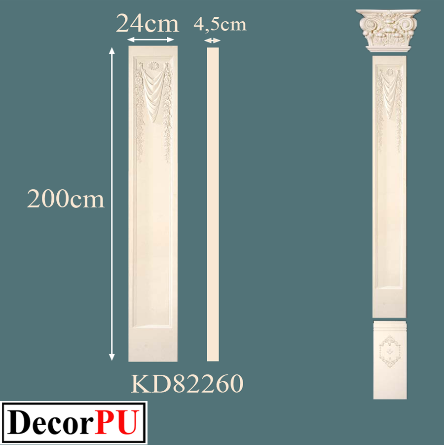 KD-82260-Ionic-doric-tuscan-composite-roman-greek-Corinth-plain-polyurethane--plaster-column-capital-plain-column-body-models-pictures-prices-decorpu-poliuretan-plaster-sütun