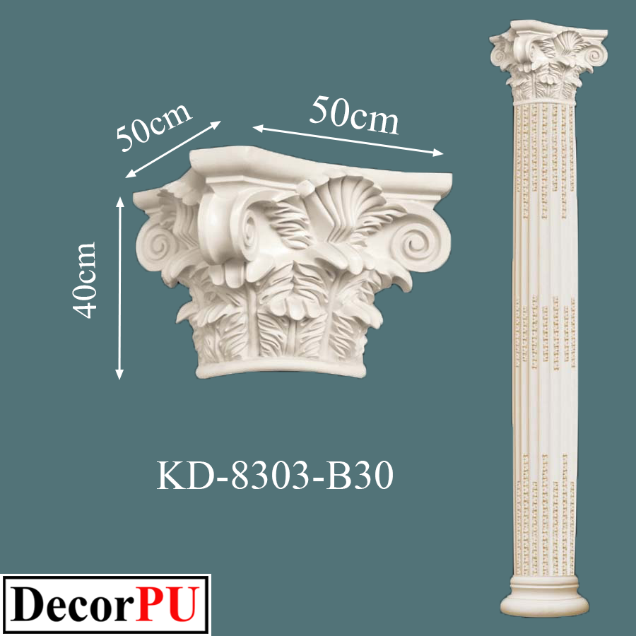 KD-8303-b30-30cm-sütun-korint-Polyurethane-Decorative-Ornaments-Decoration-Elements-Products-30-cm-column-capital-models-decorpu