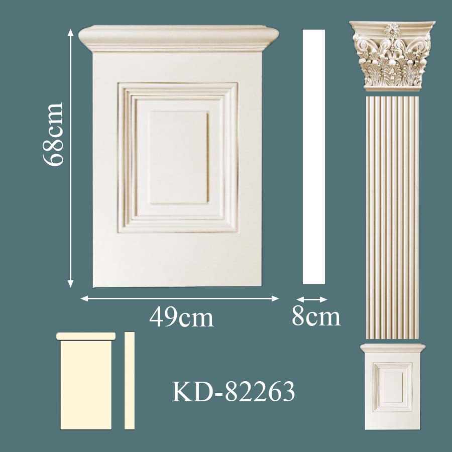 KD-82263-Ionic-doric-tuscan-composite-roman-greek-Corinth-plain-polyurethane--plaster-column-capital-plain-column-body-models-pictures-prices-decorpu-poliuretan-plaster-sütun